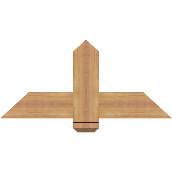 Ekena Millwork Eugene Smooth Timber Gable Bracket, Western Red Cedar, 36"W x 16"H x 3 1/2"D x 5 1/2"F, 11/12 Pitch GBW036X16X0406EUG00SWR - main